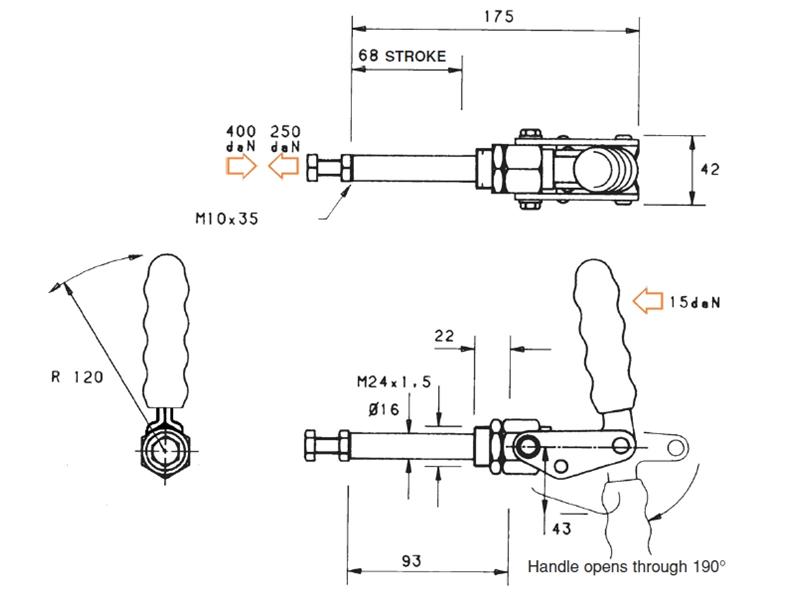 P400SS Stainless Steel PushPull Clamps PushPull Toggle Clamps